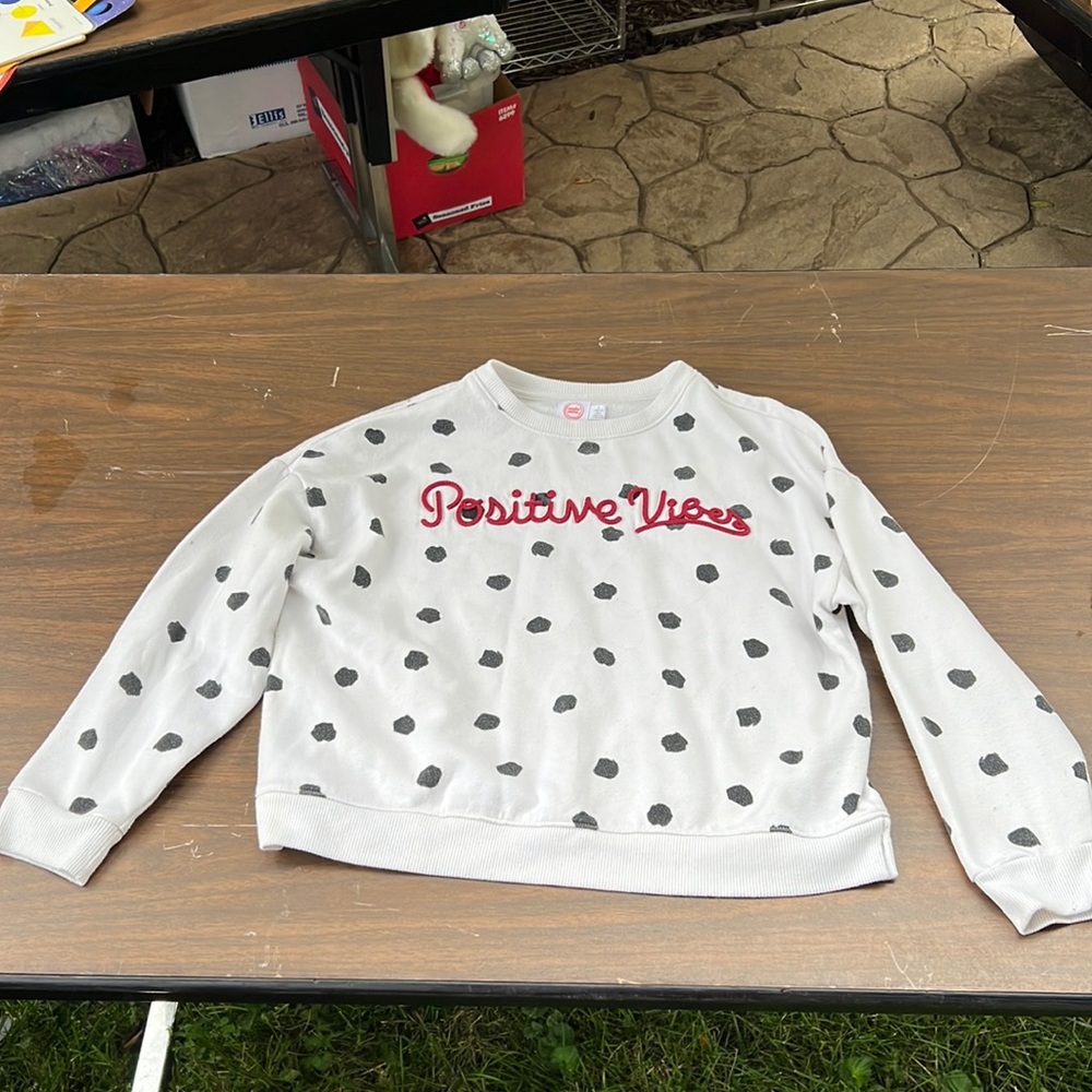 Girls “positive vibes” sweater